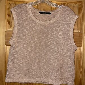 Knot Sisters Light Pink Sleeveless Knit Top